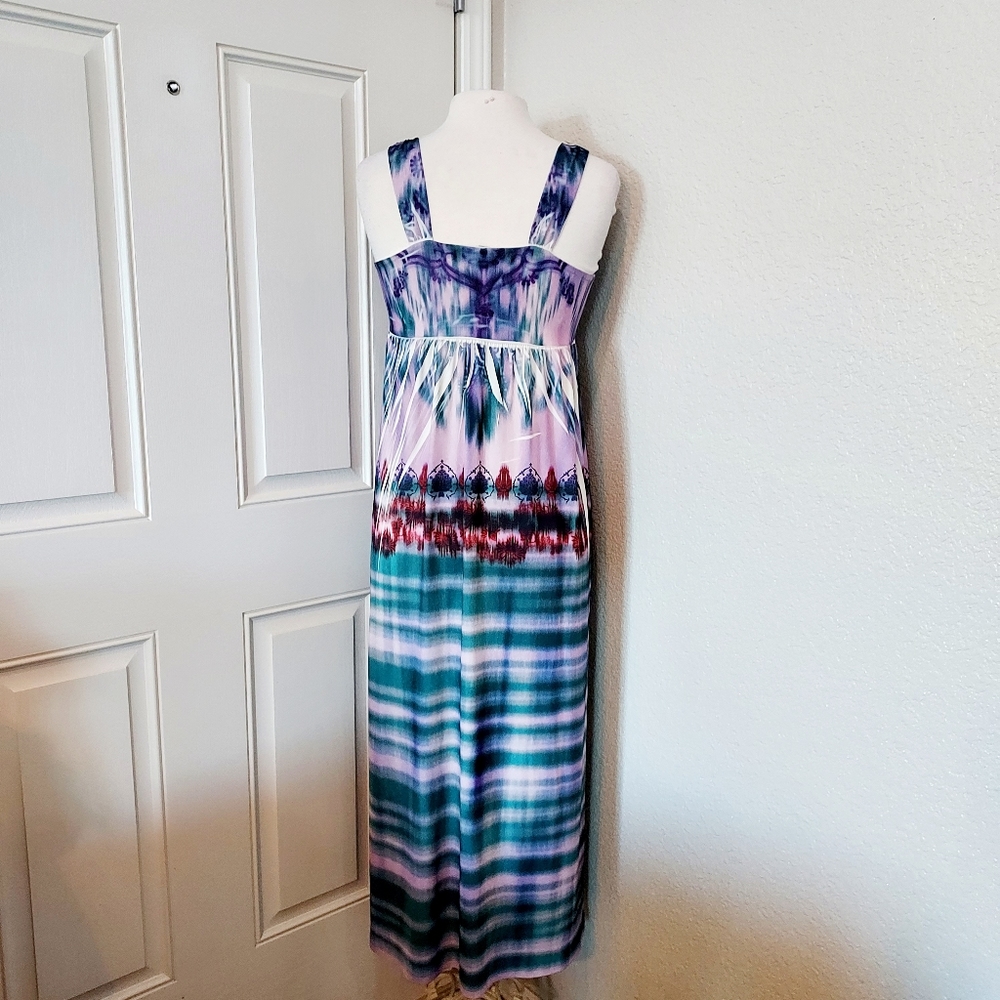 🔴3/$20 Mushka by Sienna Rose Lavender & Blue Maxi Dress Size PXS - Picture 2 of 11
